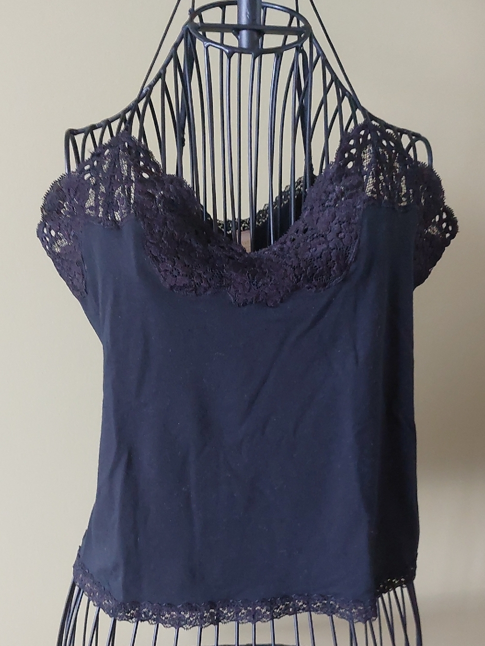 Banana Republic Dark Navy Lace-Trim Camisole